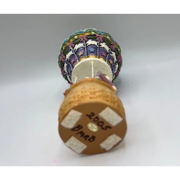 Vintage HTF Beautiful Happy Easter Bunny Rabbit In A Hot Air Balloon Flying - Picture 16 of 16